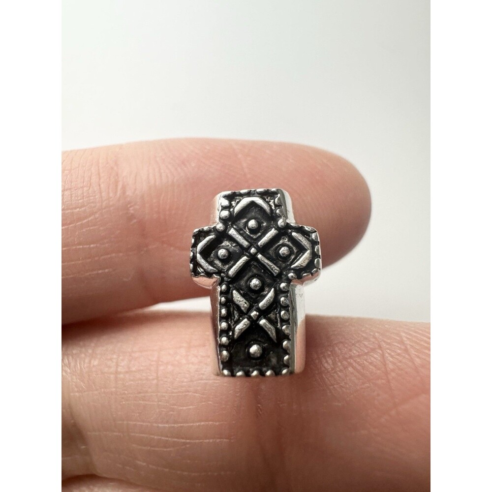 925 Sterling Silver Cross Pendant Charm For Bracelet Or Necklace